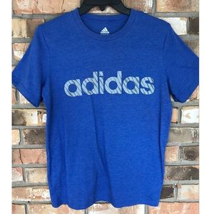 Adidas Boys Blue T-Shirt Size Large 14/16